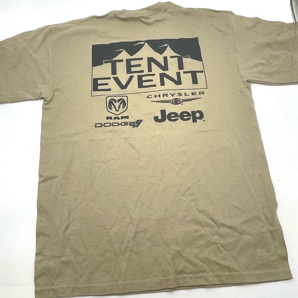 SCHRAM CHRYSLER DODGE JEEP Tent Event promo men's t-shirt size LARGE